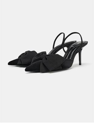 Туфлі zara з бантом 38 розмір