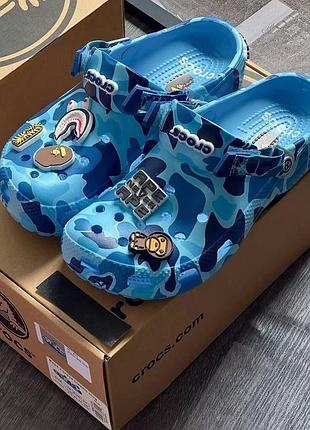 Тапки crocs x bape