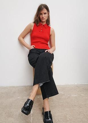 🖤топ-поло трикотажний жіночий zara🖤