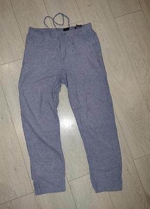 Льяні брюки h&m