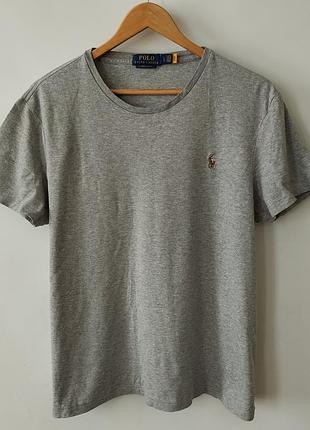 Мужская футболка polo ralph lauren custom slim fit (размер l)