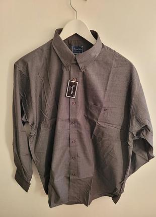 Серая мужская рубашка марки royal man ,xl.