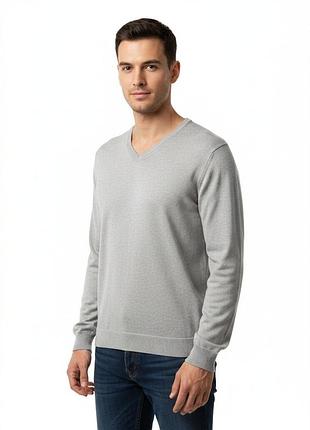 Massimo dutti бавовняний пуловер з додаванням кашеміру , бежевого кольору.