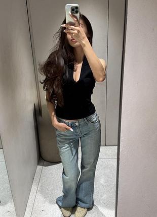 Фірмові трендові джинси wide leg розмір 34 бренд zara