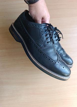 Туфли долгов черные кожаные clarks размер 44.5 (28см)