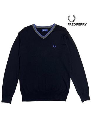 Свитер пуловер мужской fred perry  синий м