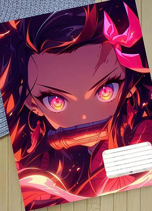Тетрадь клинок рассекающий демонов kimetsu no yaiba в клетку 18 листов (29986)