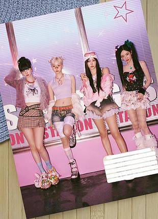Тетрадь эспа aespa k-pop клетка на 18 листов (29714)