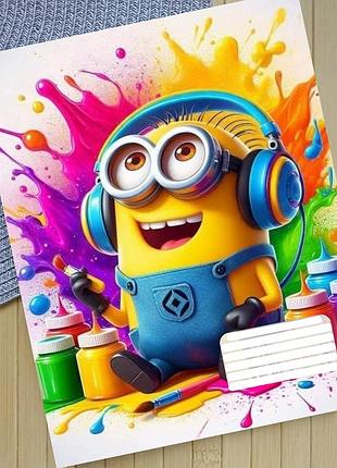 Тетрадь миньоны minions в клетку 18 листов (29526)