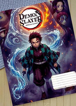 Тетрадь клинок рассекающий демонов kimetsu no yaiba в клетку 18 листов (29989)