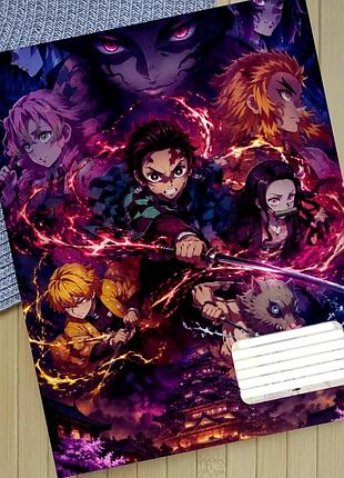 Тетрадь клинок рассекающий демонов kimetsu no yaiba в клетку 18 листов (29988)
