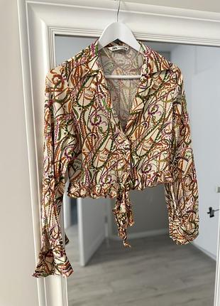 Сорочка zara з вузликом блуза zara топ