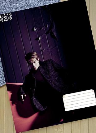 Тетрадь джексон ван jackson wang k-pop клетка на 18 листов (30597)