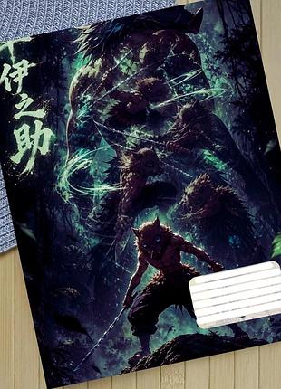 Тетрадь клинок рассекающий демонов kimetsu no yaiba в клетку 18 листов (29987)