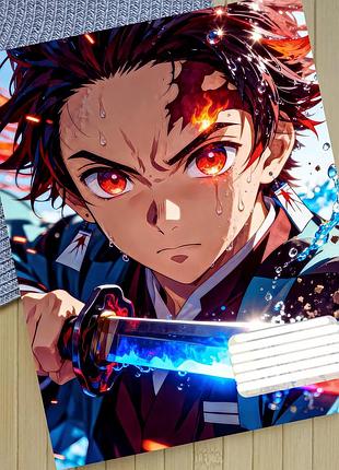 Тетрадь клинок рассекающий демонов kimetsu no yaiba в клетку 18 листов (29984)