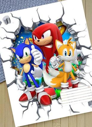 Зошит сонік sonic в клітинку 18 аркушів (29578)