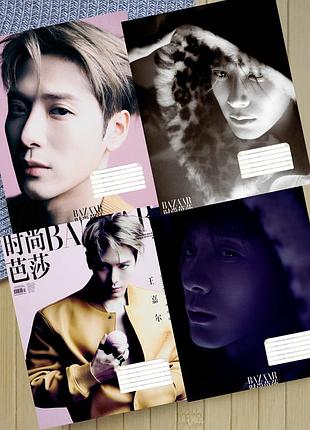 Набір зошитів джексон ван jackson wang k-pop лінія на 18 аркушів 4 шт (30623)