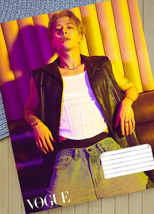 Тетрадь джексон ван jackson wang k-pop линия на 18 листов (30587)