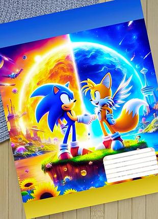 Зошит сонік sonic в клітинку 18 аркушів (29566)