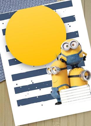 Тетрадь миньоны minions в клетку 18 листов (29539)