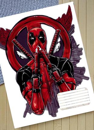 Тетрадь марвел marvel дэдпул в клетку 18 листов (30254)