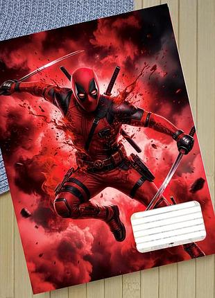 Тетрадь марвел marvel дэдпул в линию 18 листов (30268)