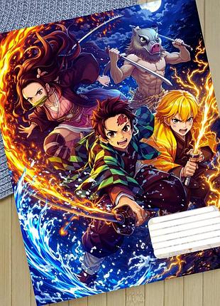 Тетрадь клинок рассекающий демонов kimetsu no yaiba в клетку 18 листов (29991)