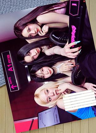 Тетрадь эспа aespa k-pop клетка на 18 листов (29709)