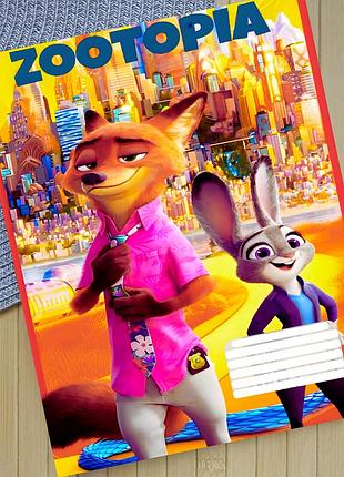 Тетрадь зоотрополис zootopia в клетку 18 листов (29901)