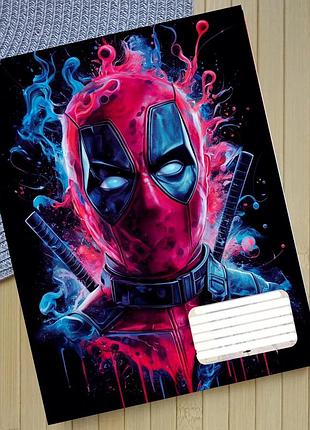 Тетрадь марвел marvel дэдпул в клетку 18 листов (30258)