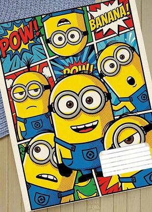 Зошит посіпаки minions в клітинку 18 аркушів (29538)