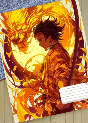 Тетрадь клинок рассекающий демонов kimetsu no yaiba в клетку 18 листов (29999)