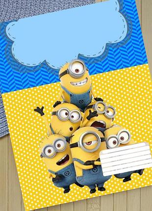 Тетрадь миньоны minions в клетку 18 листов (29535)