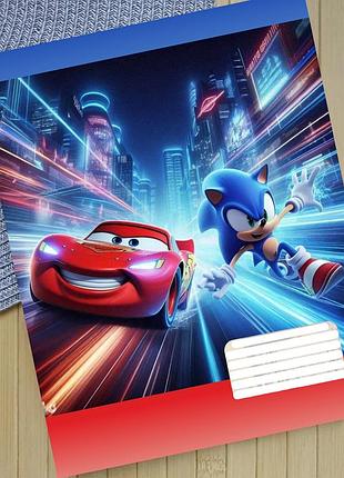 Тетрадь соник sonic в линию 18 листов (29596)