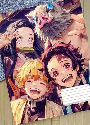 Тетрадь клинок рассекающий демонов kimetsu no yaiba в линию 18 листов (30008)
