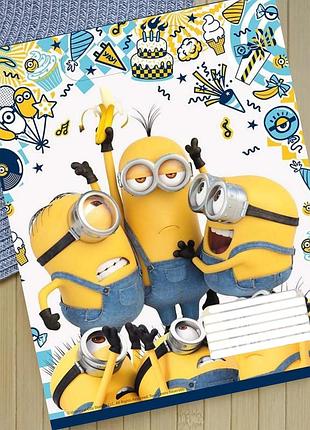 Зошит посіпаки minions в клітинку 18 аркушів (29527)