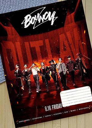 Тетрадь ейтиз ateez в клетку 18 листов (30628)