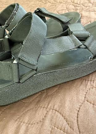 Босоніжки m&s black chunky velcro sandals р.39/40 устілка 26