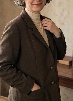 Винтажный шерстяной пиджак finn karelia (финляндия), размер 38 (m)