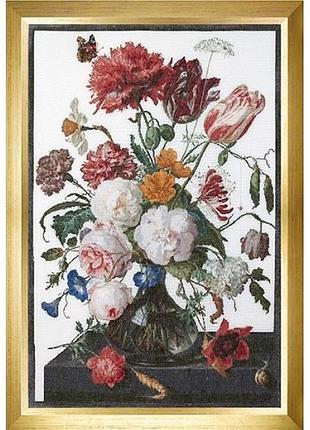 Набір для вишивки хрестом thea gouverneur 785а still life with flowers in a glass vase