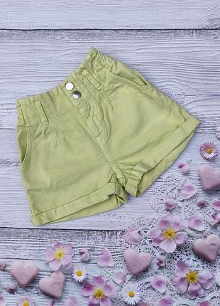 Джинсовые шорты на девочку 6-7 лет, zara, рост 116-22 см
