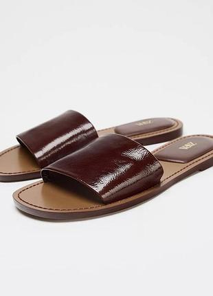 Шлепанці шлепки zara босоніжки босоножки шлепанцы