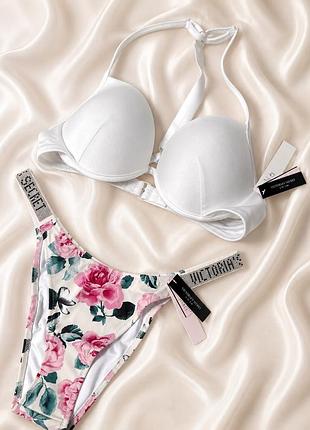 Купальник роздільний зі стразами victoria’s secret оригінал
