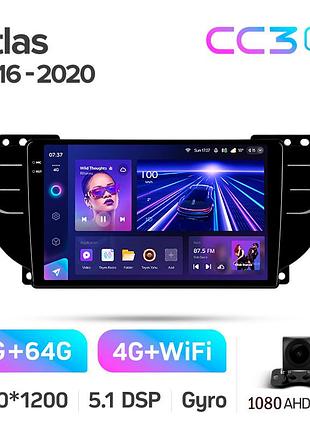 Штатная магнитола teyes cc3 2k 4+64 gb geely gc6 2016-2019 9"