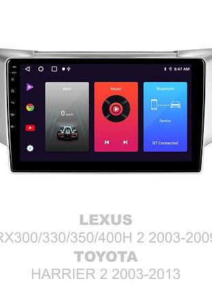 Штатная магнитола sigma f9216 2+32 gb lexus rx300 rx330 rx350 rx400h toyota harrier 2003-2009 9"