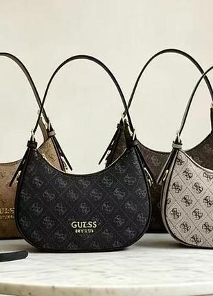 Сумка guess полукруглая, сумка гесс, сумка на плечо, guess shoulder bag