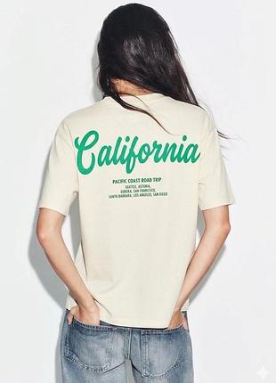 Футболка з принтом «california» zara