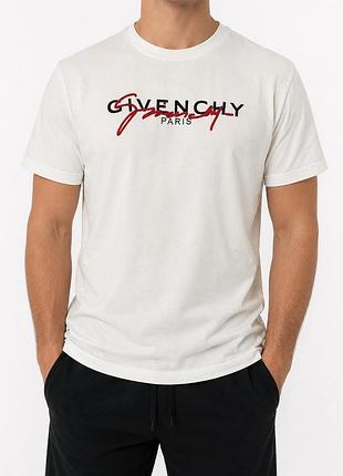 Футболка givenchy signature logo white