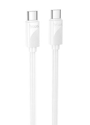 Дата кабель hoco x114 energy type-c to type-c 60w (1m) white
