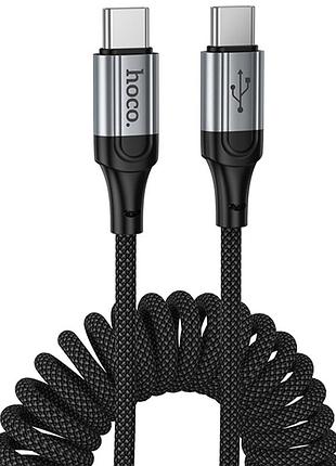 Дата кабель hoco x121 nuevo type-c to type-c 60w (1.5m) black